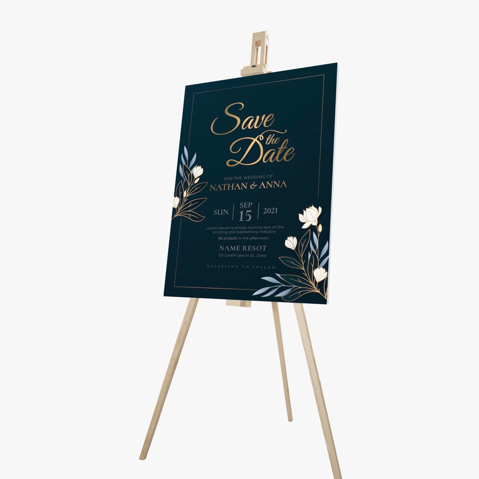 Floral wedding poster