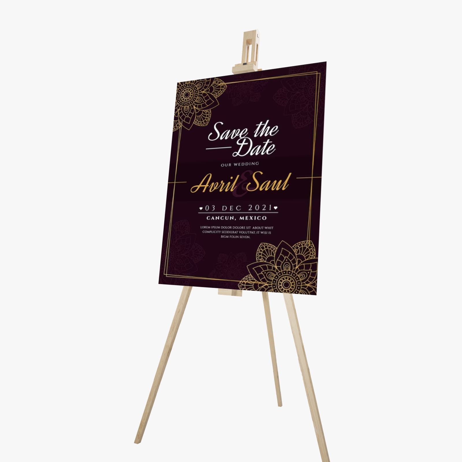 Wedding save-the-date poster